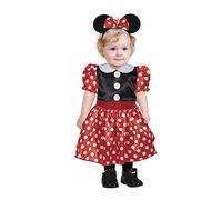 Fiestas Guirca - Disfraz de ratoncito bebé - Rojo y blanco - Niña 12-18 meses