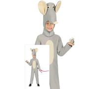 FIESTAS GUIRCA Disfraz de Ratón para Niño - Mono de Ratón Gris - Disfraces de Animales para Niños - Niños de 5 a 6 Años