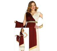 FIESTAS GUIRCA | Disfraz de Romana Adulta (38-40/M) - Capa, Cinturón y Túnica - Disfraces de Romanos y Griegos para Halloween, Carnaval y Fiestas de Disfraces - Ideal para Adultos - Granate y Beis