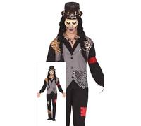 FIESTAS GUIRCA Disfraz de Sacerdote Vudú para Hombre - Disfraz de Brujo Chamán - Disfraces de Halloween para Hombre Talla L para Adulto