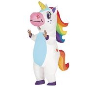 FIESTAS GUIRCA Disfraz de Unicornio Arcoíris Hinchable Adulto