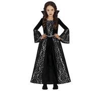 FIESTAS GUIRCA Disfraz de Vampiresa Glamurosa - Vestido Condesa Vampiro Plateado y Negro - Disfraz Niña Halloween 10-12 Años