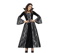 Fiestas Guirca - Disfraz Vampiresa Glamurosa - Vestido Condesa plateado y negro - Talla 38-40 M
