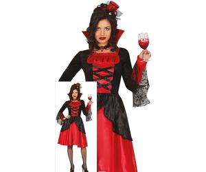FIESTAS GUIRCA Disfraz de Vampiro Sanguinario Mujer - Vestido de Vampiro Rojo - Disfraces de Halloween para Mujer Talla L