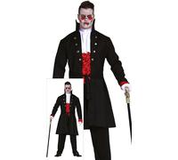 FIESTAS GUIRCA Disfraz de Vampiro Gótico para Hombre - Disfraz de Vampiro Rojo - Disfraces de Halloween para Hombre Talla Adolescente 14-16 años