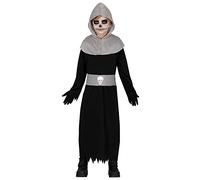 FIESTAS GUIRCA Disfraz de Verdugo - La Muerte Túnica Negra con Capucha - Disfraz Halloween Niño 5-6 Años