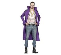 Fiestas Guirca – Disfraz Villano Loco – Chaqueta y camiseta estampada – Hombre adulto Talla L 52-54