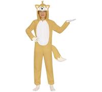 FIESTAS GUIRCA Disfraz de Zorro Amarillo para Niños - Mono con Capucha & Cola de Zorro - Pijamas de Animales Mono Disfraces de Niños 3-4 años