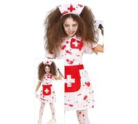 Fiestas Guirca Disfraz Enfermera Zombi Sangrienta Niña 5-6 años