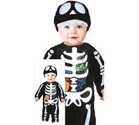 FIESTAS GUIRCA disfraz esqueleto bebé niño con gorro y mono Halloween