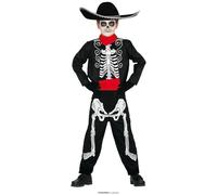 FIESTAS GUIRCA Disfraz Esqueleto Mariachi Infantil - Talla 10-12 Años