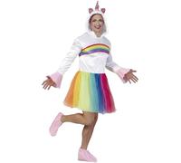 Fiestas Guirca - Disfraz Fabulouscorn Adulto - Unicornio con capucha, cubrebotas y vestido (52-54/L)