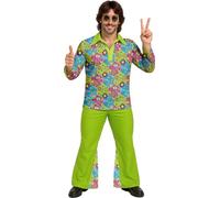Fiestas Guirca Disfraz de Hippie Hombre Adulto Talla M 48-50