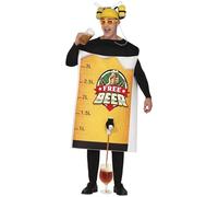 FIESTAS GUIRCA | Disfraz Free Beer Adulto (52-54/L) - Traje con Bolsa - Disfraces Divertidos para Despedidas de Soltero, Fiestas de Disfraces y Carnaval - Ideal para Hombre Adulto - Amarillo