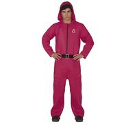 FIESTAS GUIRCA Disfraz Gamer Mono Rojo con Capucha Hombre Adulto Talla M 48-50