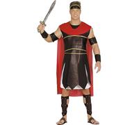 FIESTAS GUIRCA | Disfraz Guerrero Romano Adulto (48-50/M) - Túnica, Capa, Brazaletes, Cintas y Espinilleras - Disfraces de Romanos y Griegos para Halloween, Carnaval y Fiestas de Disfraces