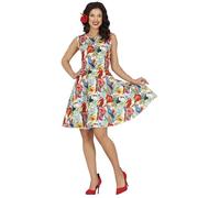 FIESTAS GUIRCA Disfraz Hawaiana Mujer - Vestido Verano Aloha - Disfraz de Flores para Mujer Talla M 38-40