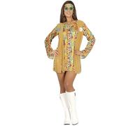 Fiestas Guirca Disfraz de Hippie Flores para mujer M