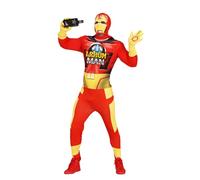 FIESTAS GUIRCA | Disfraz I Rhum Man Adulto (52-54/L) - Capucha y Mono - Disfraces de Superhéroes y Villanos para Despedida de Soltero, Halloween, Carnaval y Fiestas de Disfraces - Hombre - Rojo