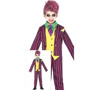 Fiestas Guirca Disfraz infantil Crazy Villain - Camiseta/Chaleco/Chaqueta/Corbata/Pantalón- 5-6 años