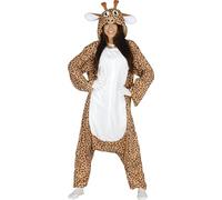 FIESTAS GUIRCA | Disfraz Kigurumimi Jirafa Adulto Unisex (42-44/L) - Mono con Capucha de Animal para Carnaval, Halloween, Fiestas Temáticas, Animales, Cosplay, Mascarada, Despedidas - Marrón y Blanco
