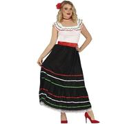 FIESTAS GUIRCA Disfraz Mexicana Mujer - Disfraz Española Mujer Talla XL 46-48