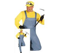 FIESTAS GUIRCA Disfraz Minero Amarillo Hombre - Disfraces Divertido Hombre Talla XL 54-56