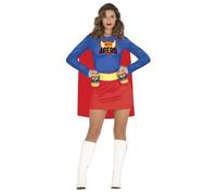 Fiestas Guirca Disfraz Miss Apero Adulto – Vestido, Capa, Cinturón, Sujetalatas – Mujer 42-44/L