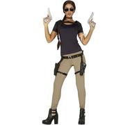 FIESTAS GUIRCA Disfraz Mujer arqueóloga aventurera Video Juego Talla m