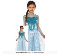 Fiestas Guirca Disfraz Niña Cuento Princesa Azul Poliéster Edad 3-12