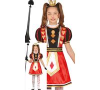 FIESTAS GUIRCA Disfraz Niña Reina de Diamantes - Reina de los Cuentos de Hadas - Disfraces para Niñas - Niñas de 7 a 9 Años