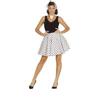 Fiestas Guirca Disfraz para Mujer Pin Up Años 50 – Falda y Pañuelo Blanco (42-44/L)