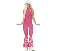 FIESTAS GUIRCA | Disfraz Pink Country Girl Adulta (44-46/XL) - Chaleco, Pantalón y Pañuelo - Disfraces de Vaquera, Western y Viejo Oeste para Halloween, Carnaval y Fiestas de Disfraces - Mujer - Rosa