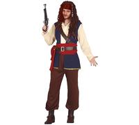 FIESTAS GUIRCA | Disfraz Pirata Adulto Hombre - Set 5 Piezas - XXL | Pantalón, Camisa, Chaleco, Cinturón, Pañuelo | Poliéster | Carnaval, Halloween, Fiestas de Disfraces
