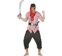 FIESTAS GUIRCA | Disfraz Pirata de Ultramar Adulto (52-54/L) - Camisa, Cinta Cabeza, Cinturón y Pantalón - Disfraces de Corsario y Bucanero para Halloween, Carnaval y Fiestas de Disfraces - Hombre