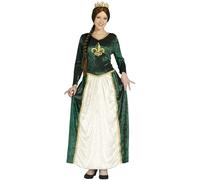 FIESTAS GUIRCA Disfraz Reina Medieval Mujer - Disfraz Princesa Verde - Disfraces Históricos Mujer Talla XL