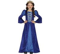 FIESTAS GUIRCA Disfraz Reina Medieval Niña - Disfraz Princesa Azul Infantil Niña 7-9 años