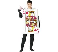 FIESTAS GUIRCA | Disfraz Rey de Cartas Adulto (52-54/L) - Traje de Naipes para Hombres - Disfraces de Alicia y World Book Day - Ideal para Halloween y Carnaval - Multicolor
