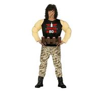 FIESTAS GUIRCA | Disfraz Rhum Bo Adulto (52-54/L) - Camiseta, Cinturón, Pantalón y Sujeta Latas - Disfraces de Superhéroes y Villanos para Despedida de Soltero y Fiestas de Disfraces - Hombre