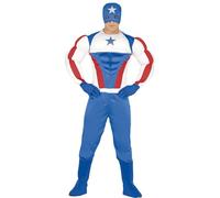 FIESTAS GUIRCA | Disfraz Superstar Adulto (52-54/L) - Camiseta, Máscara y Pantalón - Disfraces de Superhéroes y Villanos para Halloween, Carnaval y Fiestas de Disfraces - Ideal para Hombre