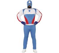 FIESTAS GUIRCA | Disfraz Superstar Adulto (54-56/XL) - Camiseta, Máscara y Pantalón - Disfraces de Superhéroes y Villanos para Halloween, Carnaval y Fiestas de Disfraces - Ideal para Hombre