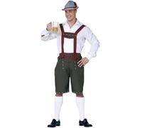 FIESTAS GUIRCA | Disfraz Tiroles Adulto (54-56/XL) - Pantalón y Tirantes - Disfraces de Oktoberfest, Fiestas de Cerveza y Bebidas, Celebraciones Alemanas y Fiestas de Disfraces - Hombre - Verde
