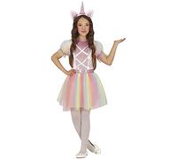 FIESTAS GUIRCA Disfraz Unicornio Arcoiris Niña - Unicornio Purpurina Oro Rosa Disfraz Infantil Niña 5-6 Años