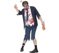 FIESTAS GUIRCA | Disfraz Zombie High Schooler (14-16 Años) - Camisa, Chaqueta y Pantalón - Disfraces de Estudiante Zombie para Halloween, Carnaval y Fiestas de Disfraces - Ideal para Adolescentes