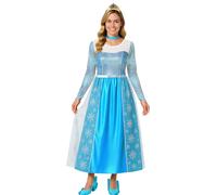 FIESTAS GUIRCA Elsa Snow Queen Frozen Costume Vestido de Mujer