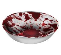 FIESTAS GUIRCA | Bol de Sangre Reutilizable (32 cm) - Decoración de Mesa para Fiestas de Halloween Terroríficas - Ideal para Celebraciones de Miedo - Blanco y Rojo