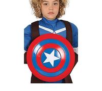 FIESTAS GUIRCA | Escudo con Estrella (32 cm) - Accesorio Infantil para Disfraz de Superhéroe y Villano - Ideal para Fiestas de Disfraces y Carnaval - Niño - Rojo y Azul