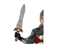 FIESTAS GUIRCA | Espada Medieval de EVA (53 cm) - Accesorio de Disfraz para Caballero Guerrero Príncipe Carnaval Fiesta Temática Medieval Infantil Unisex - Gris Rojo