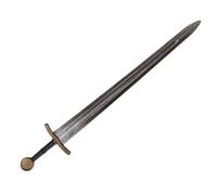 FIESTAS GUIRCA | Espada Medieval de Mentira (75 cm) - Accesorio para Disfraz de Caballero Guerrero Rey Cruzado para Carnaval Halloween Fiestas Medievales Adulto Infantil - Plata Oro