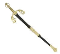 FIESTAS GUIRCA | Espada Noble de Mentira (62 cm) - Accesorio para Disfraz de Mosquetero Bandido Corsario Esgrima - Carnaval Halloween Fiestas Temáticas - Adulto Infantil - Oro Negro